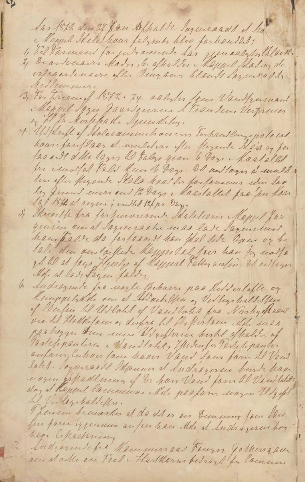 Historisches Ratsprotokoll aus Kappel
